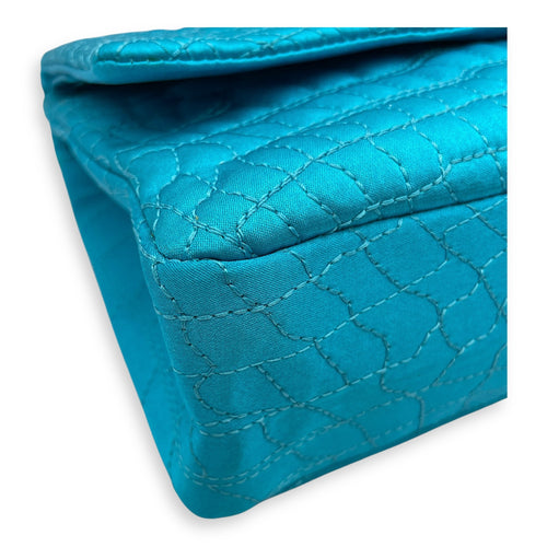 Reissue Seasonal Double Flap Blue Shoulder Bag in Satin Gold hardware CL2507-14034 10