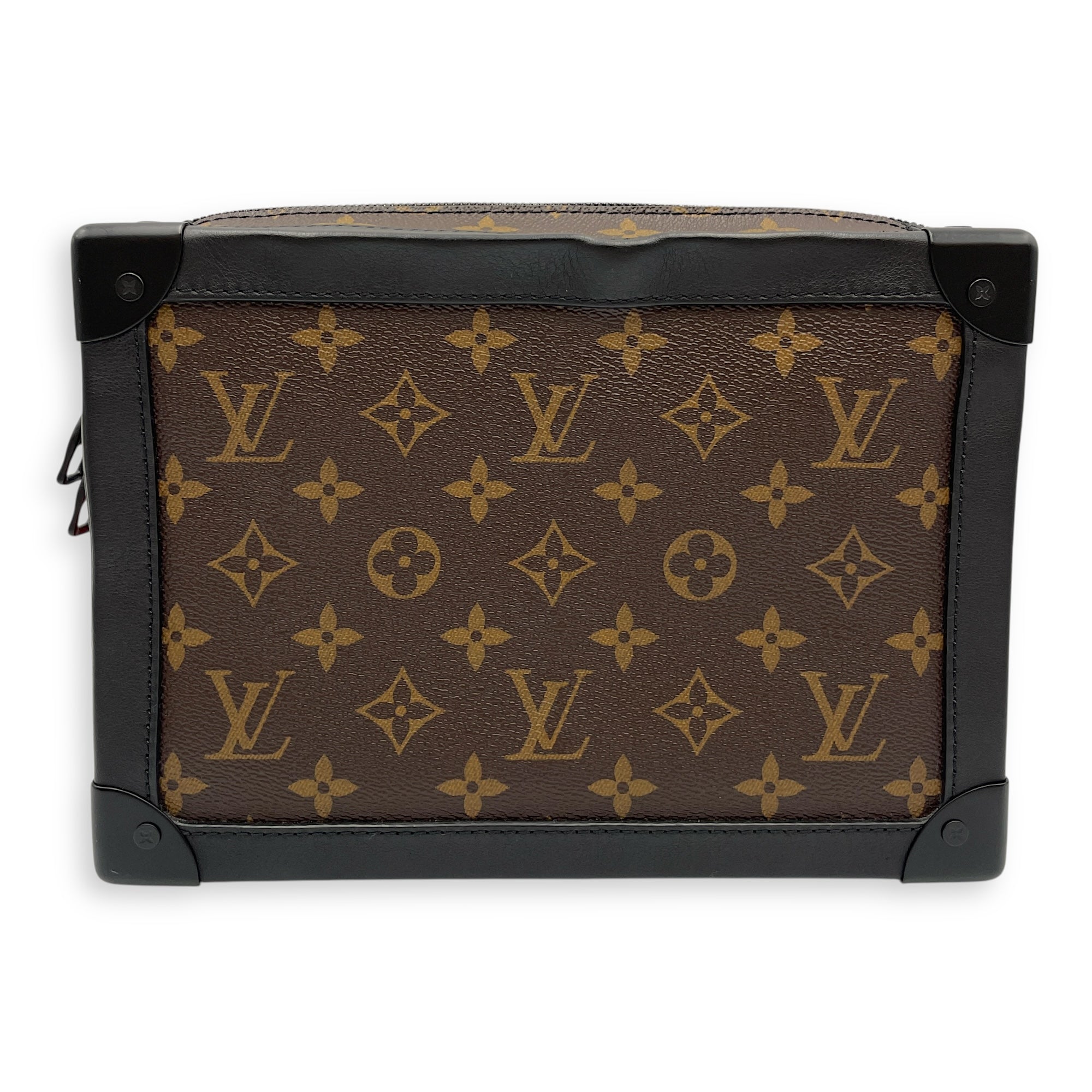 Monogram Solar Soft Trunk Brown Monogram Crossbody Bag in Canvas, Black Powder Coated hardware