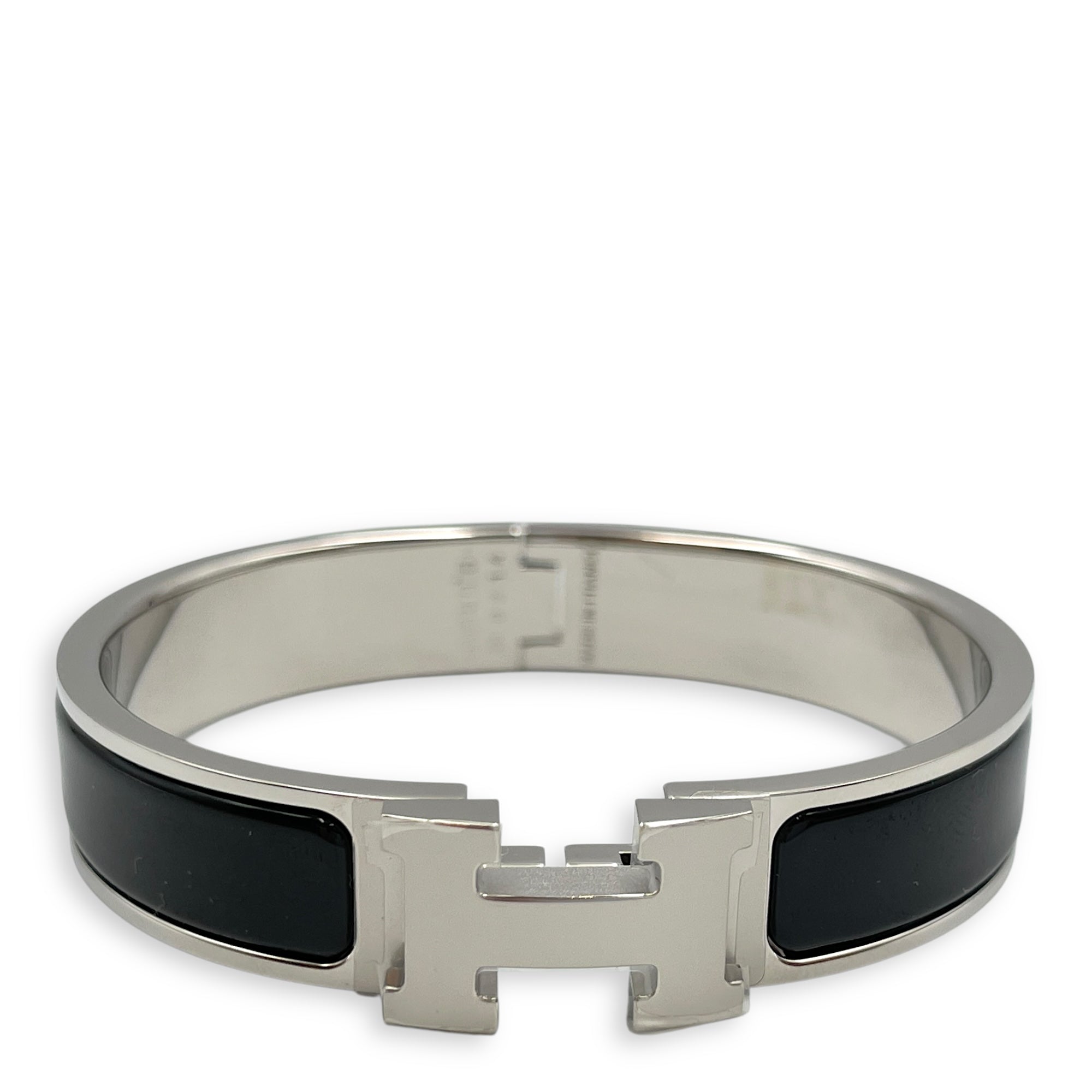 Clic H PM Black Bracelet, Palladium hardware
