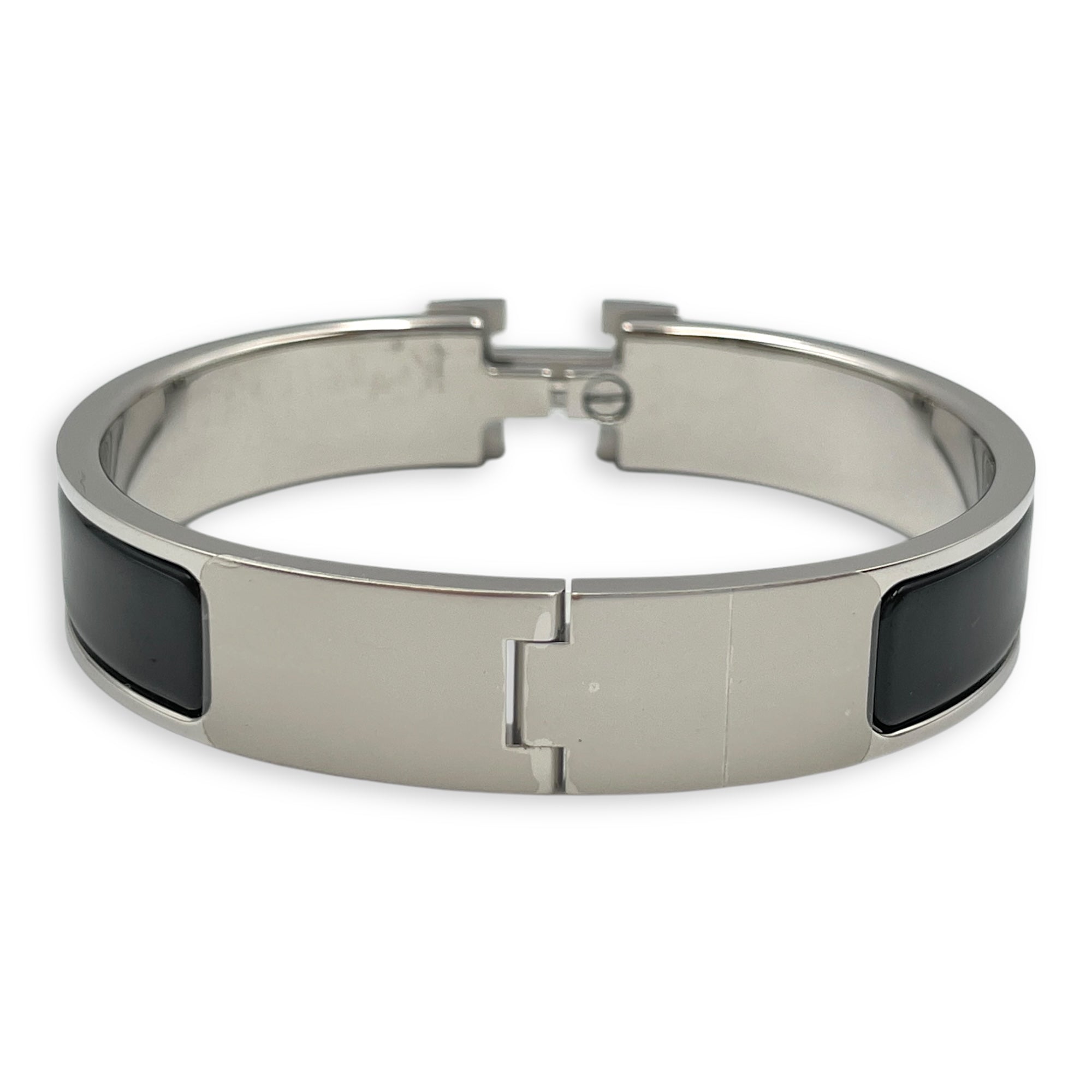 Clic H PM Black Bracelet, Palladium hardware