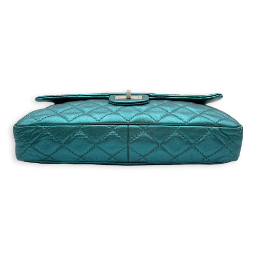Reissue Seasonal Flap Metallic Green Shoulder Bag in Lambskin, Silver hardware