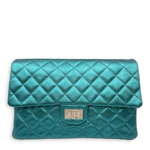 Reissue Seasonal Flap Metallic Green Shoulder Bag in Lambskin, Silver hardware