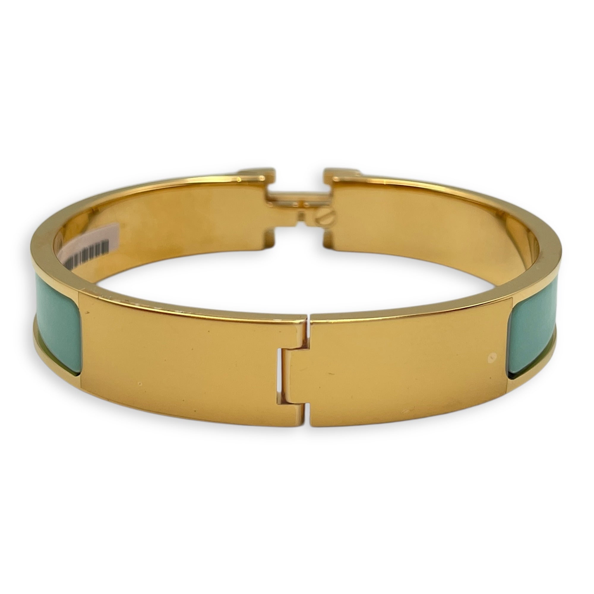 Clic H Bracelet. GM Aqua Bracelet Gold hardware