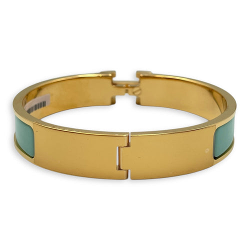 Clic H Bracelet. GM Aqua Bracelet Gold hardware