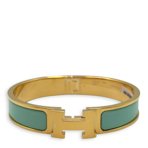 Clic H Bracelet. GM Aqua Bracelet Gold hardware