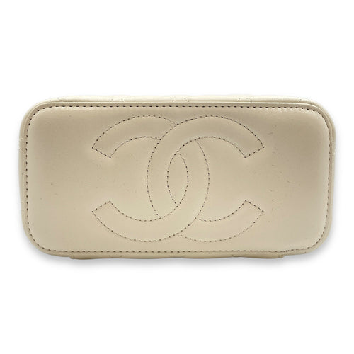 Vanity  White Crossbody Bag in Lambskin Gold hardware CL2507-14157 5