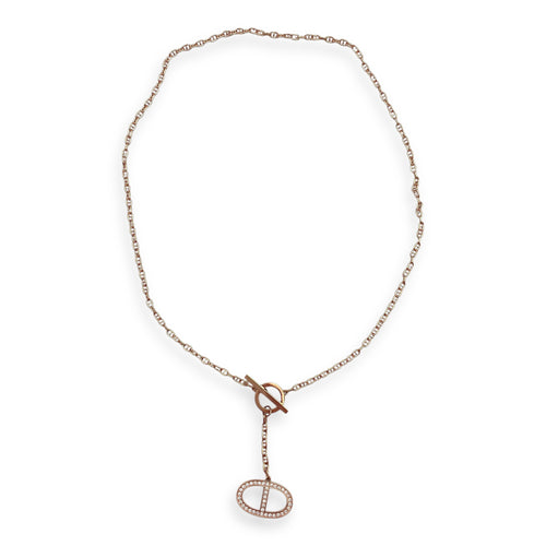 Chaine d'ancre contour ST Pendant in 38 Diamonds, 0.3 CT, Rose Gold Hardware