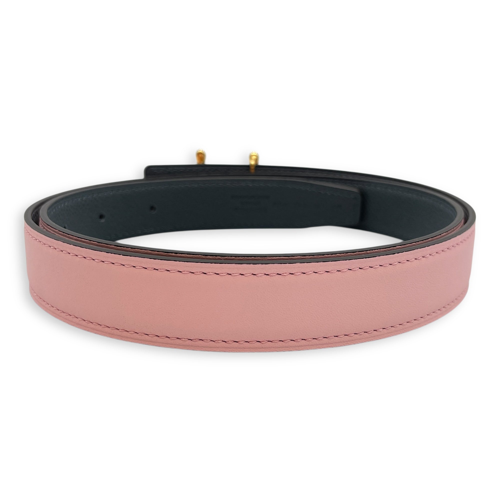 H Torsade Kit 24mm by 85cm Gris Misty/Rose Sakura Belt in Epsom/Swift, Brass hardware