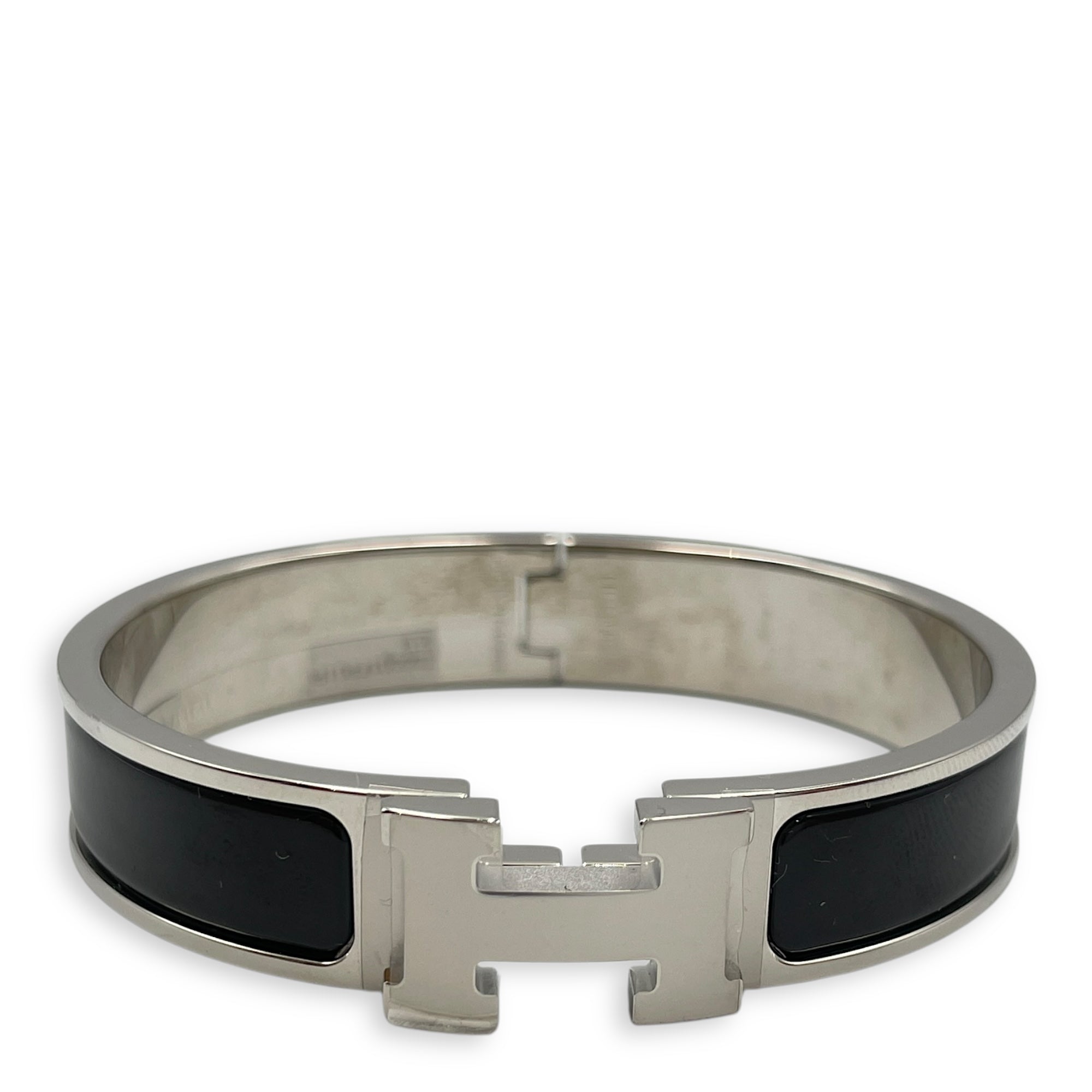 Clic H PM Black Bracelet, Palladium hardware