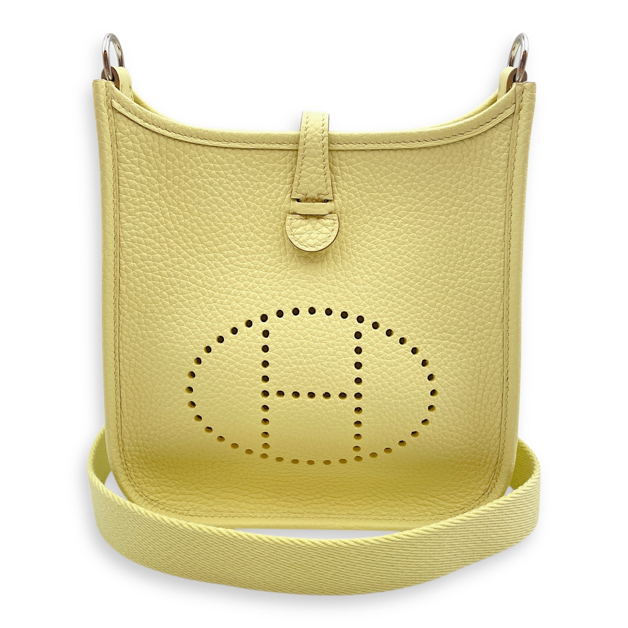Evelyne Mini Jaune Milton in Clemence, Palladium hardware