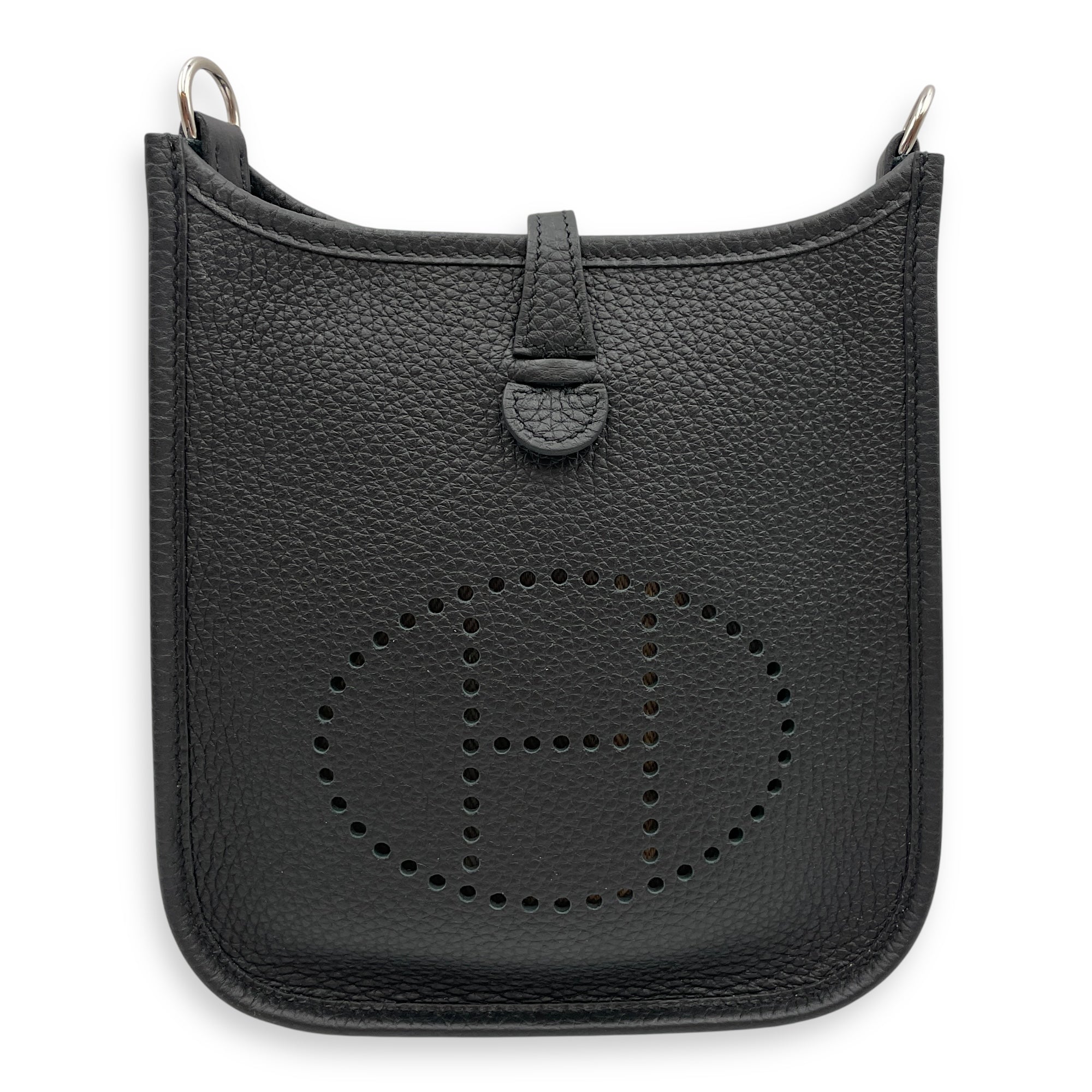 Evelyne Mini Black in Clemence, Palladium hardware