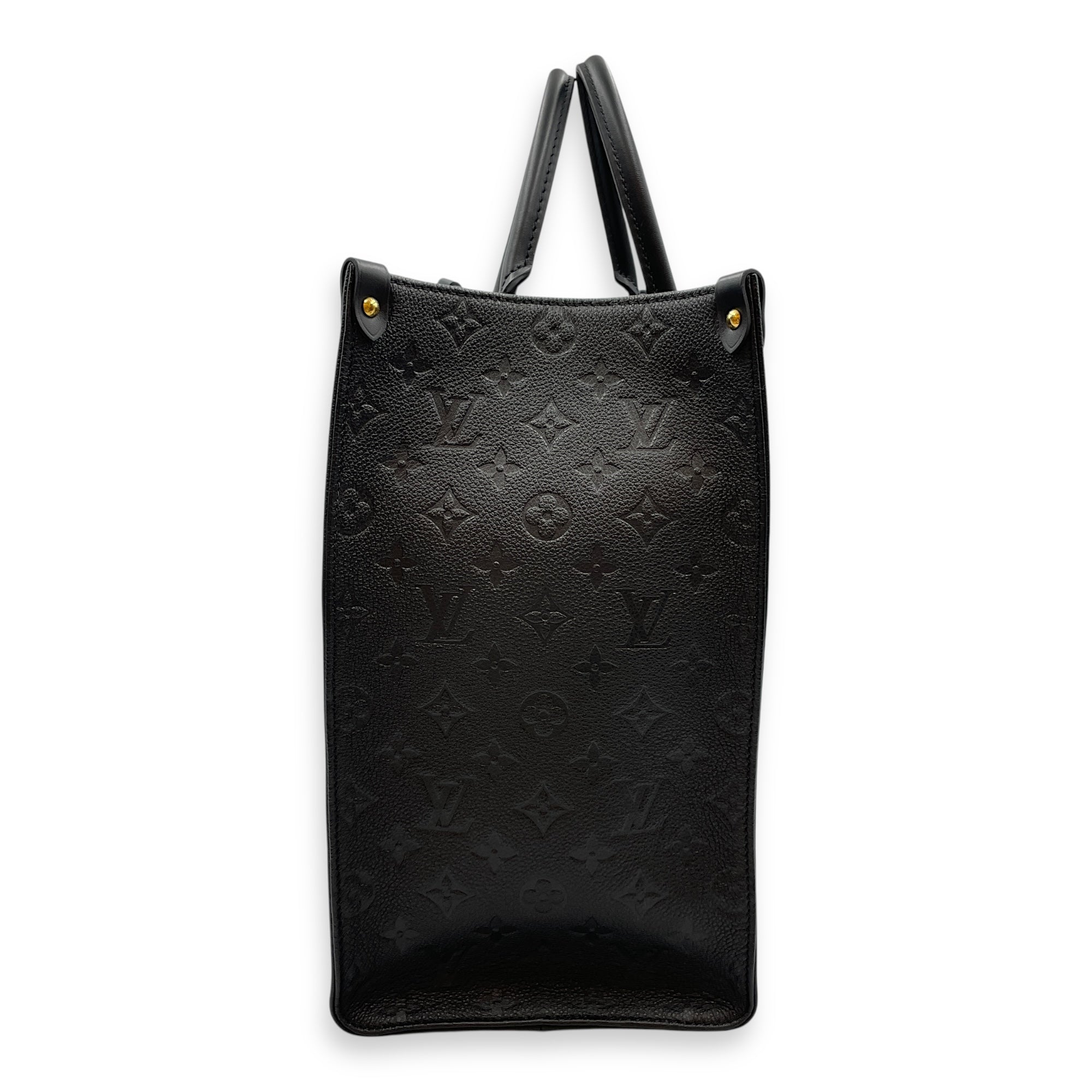Monogram Giant On the Go GM Black Shoulder Bag in Canvas, Gold hardware