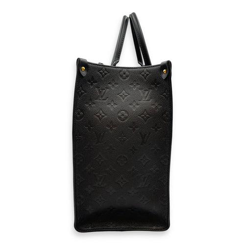 Monogram Giant On the Go GM Black Shoulder Bag in Canvas, Gold hardware