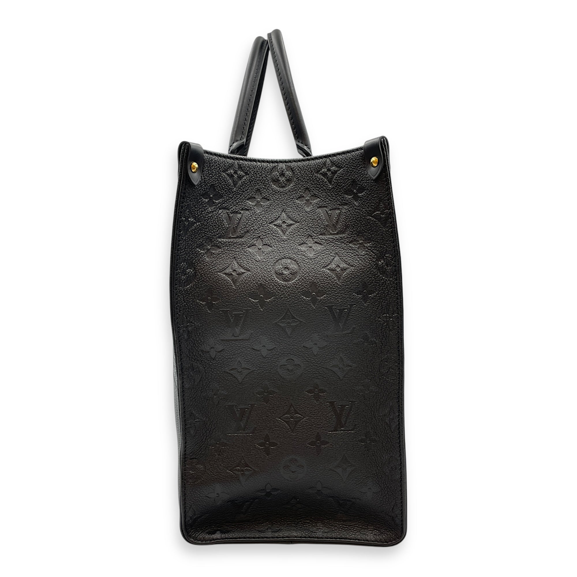 Monogram Giant On the Go GM Black Shoulder Bag in Canvas, Gold hardware