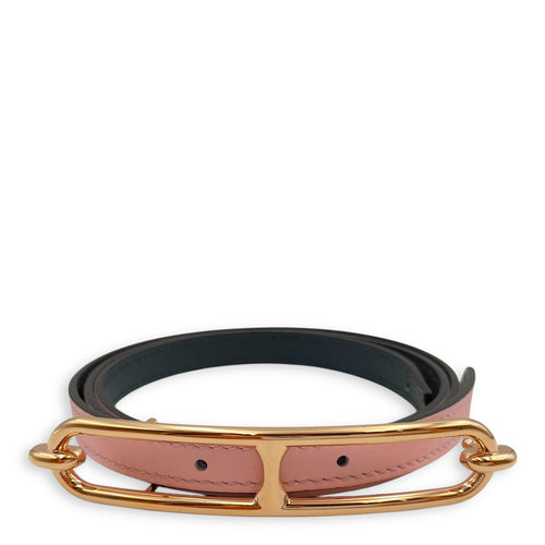 Roulis 13mm by 85cm Rose Sakura/Gris Misty Belt Kit in Epsom/Swift, Rose Gold hardware