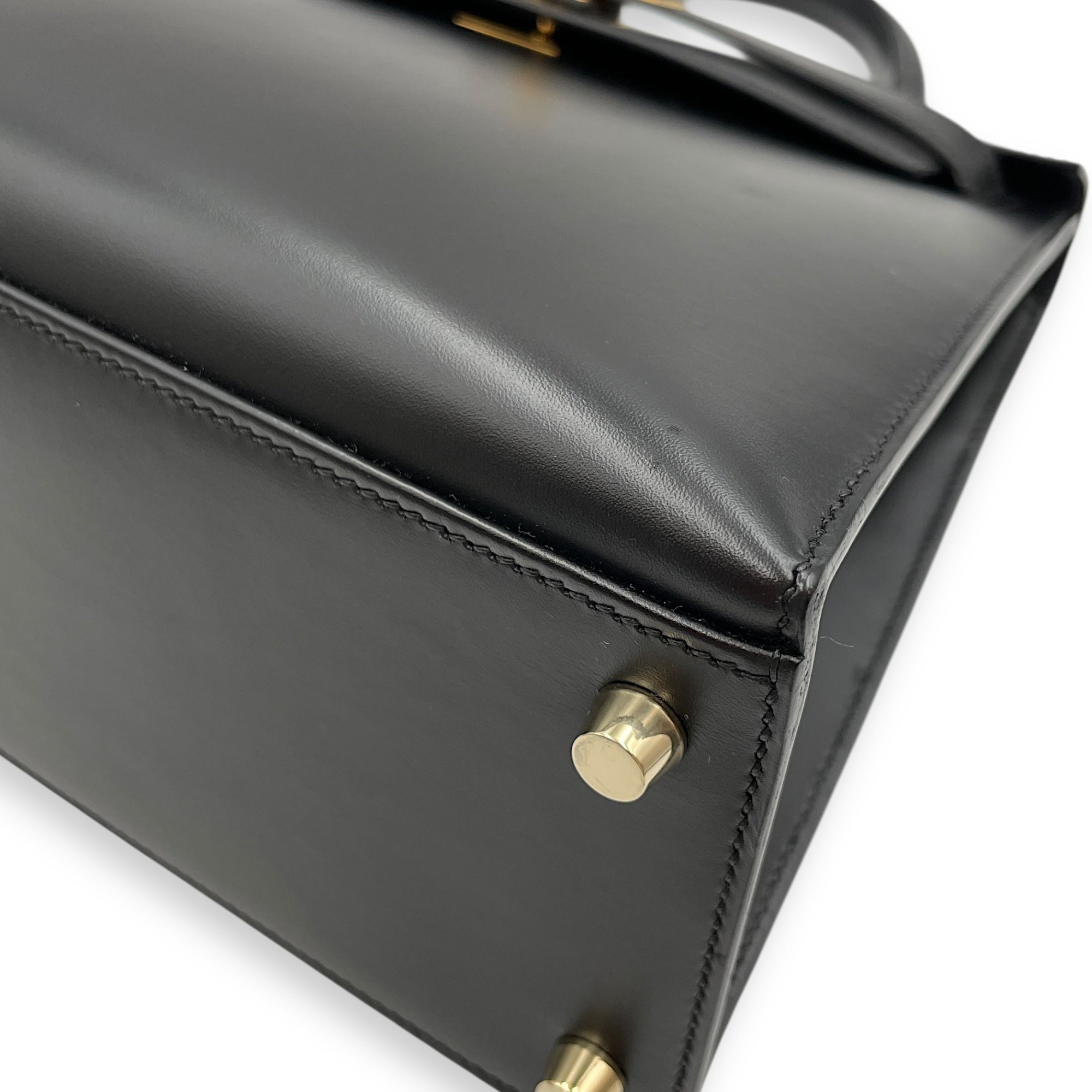 Sellier Kelly 28 Black in Box, Gold hardware