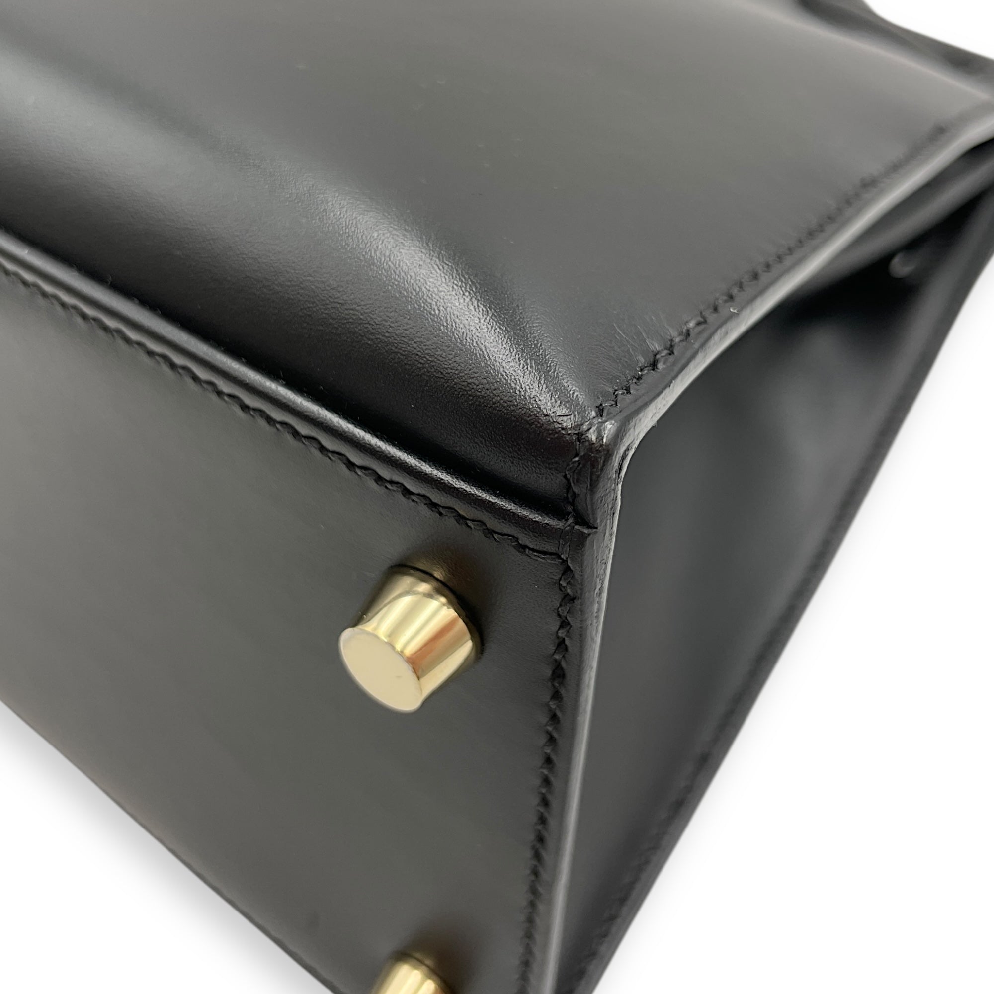 Sellier Kelly 28 Black in Box, Gold hardware