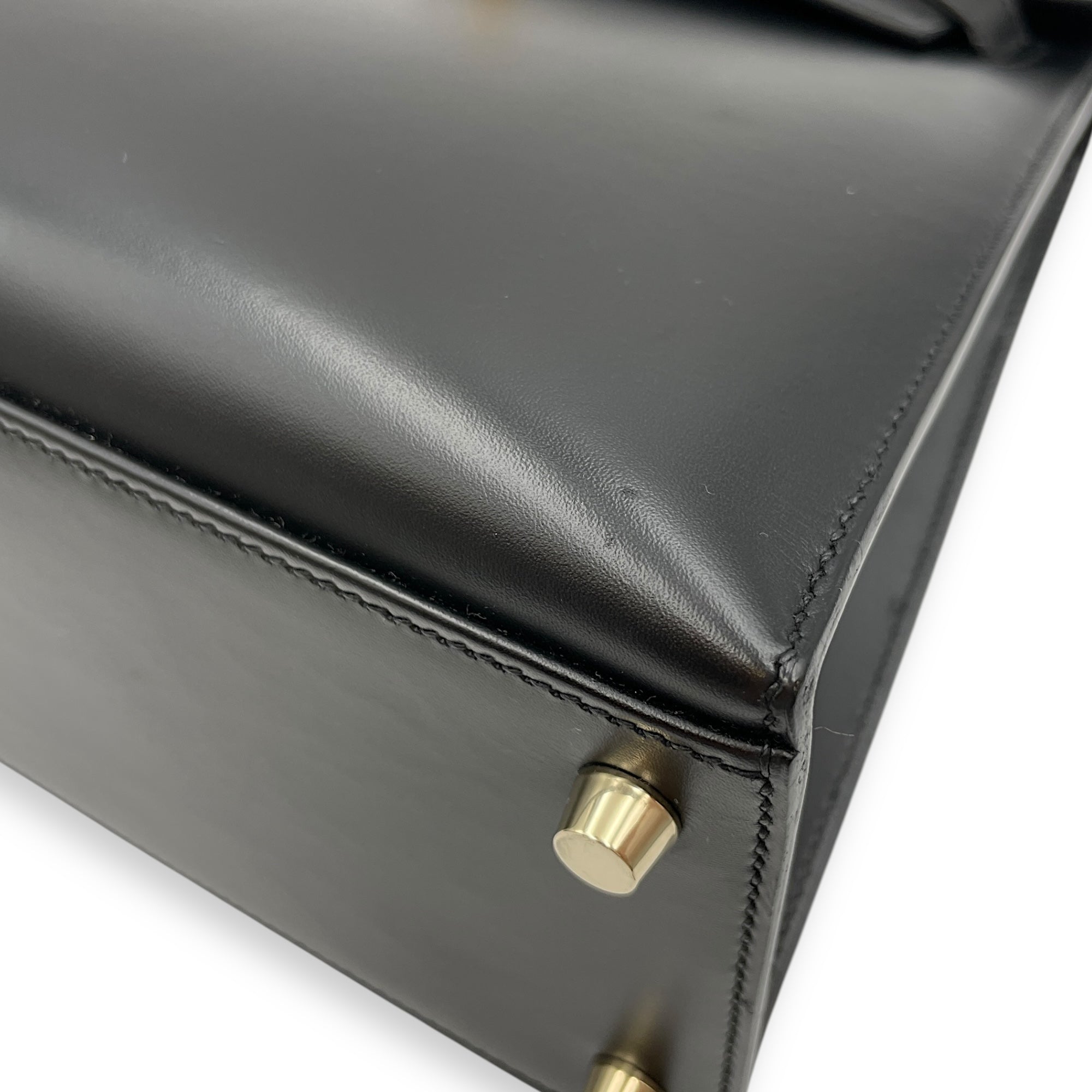 Sellier Kelly 28 Black in Box, Gold hardware