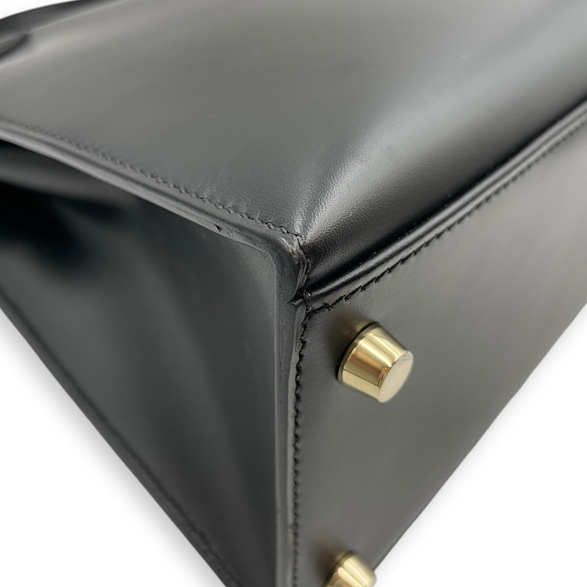 Sellier Kelly 28 Black in Box, Gold hardware