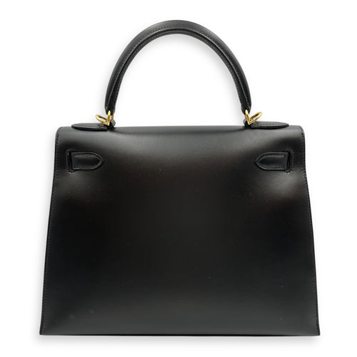 Sellier Kelly 28 Black in Box, Gold hardware