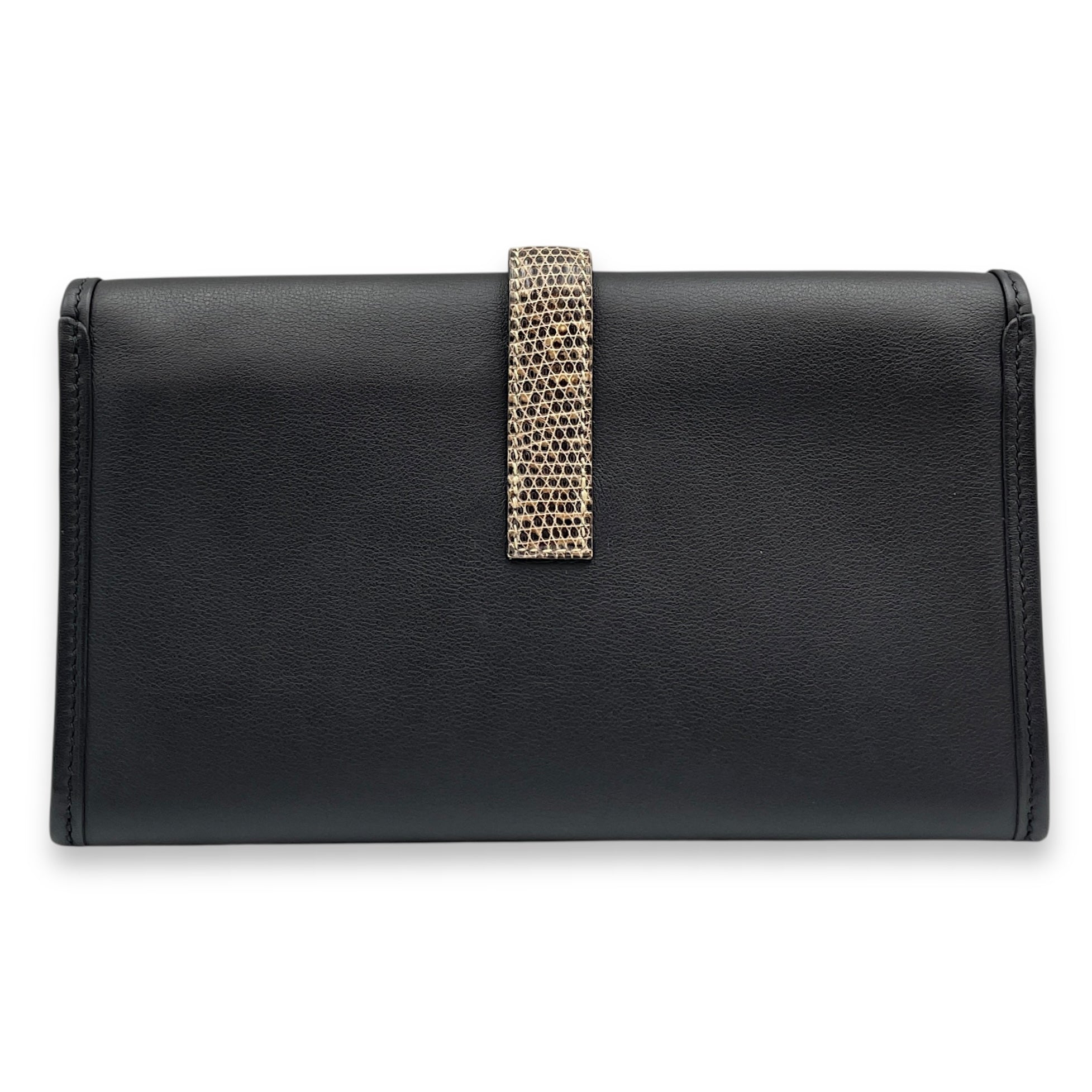 Jige Duo Touch Black/Ombre Clutch in Swift/Lizard