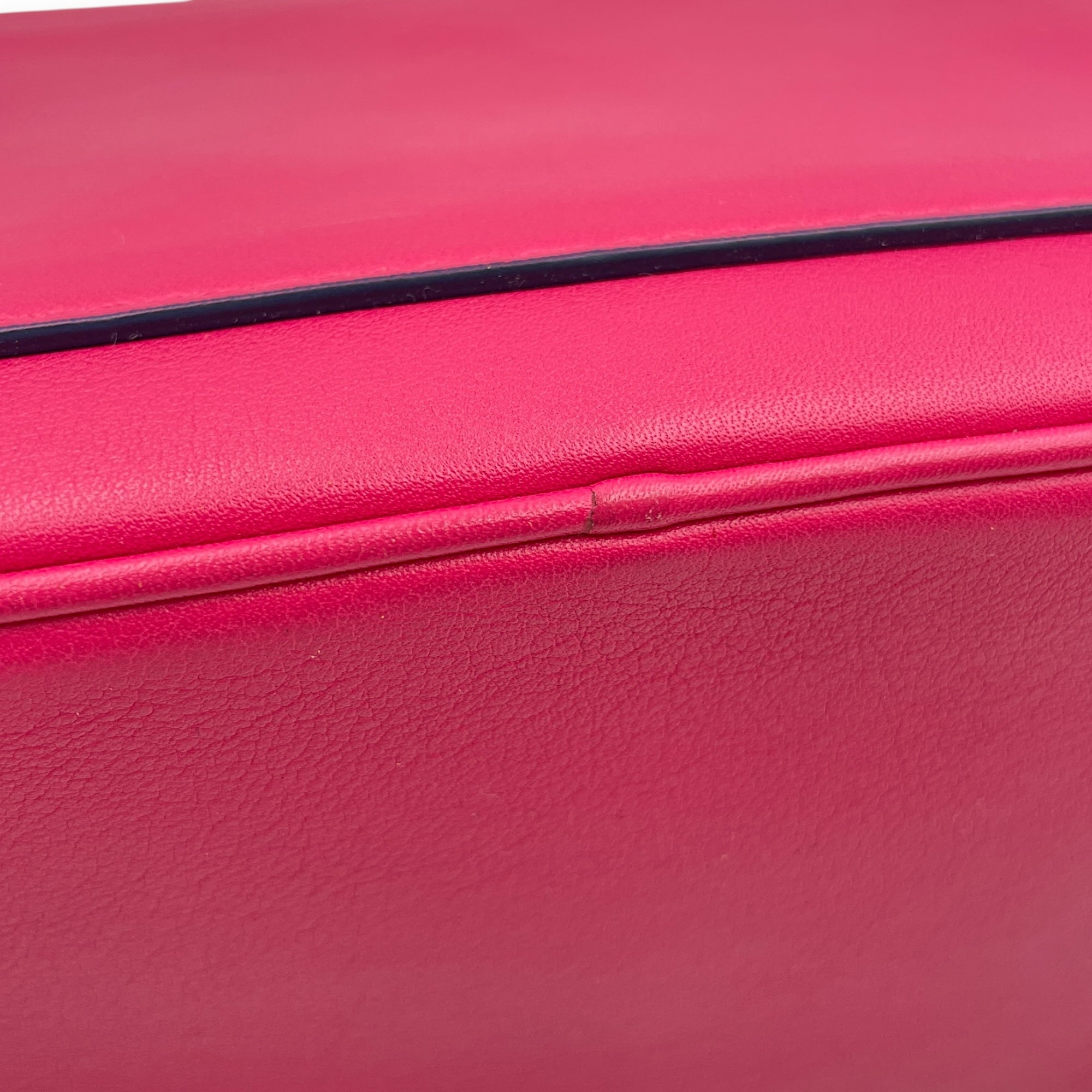 Be Dior Mini Pink/Blue Flap Bag in Calfskin, Gold hardware