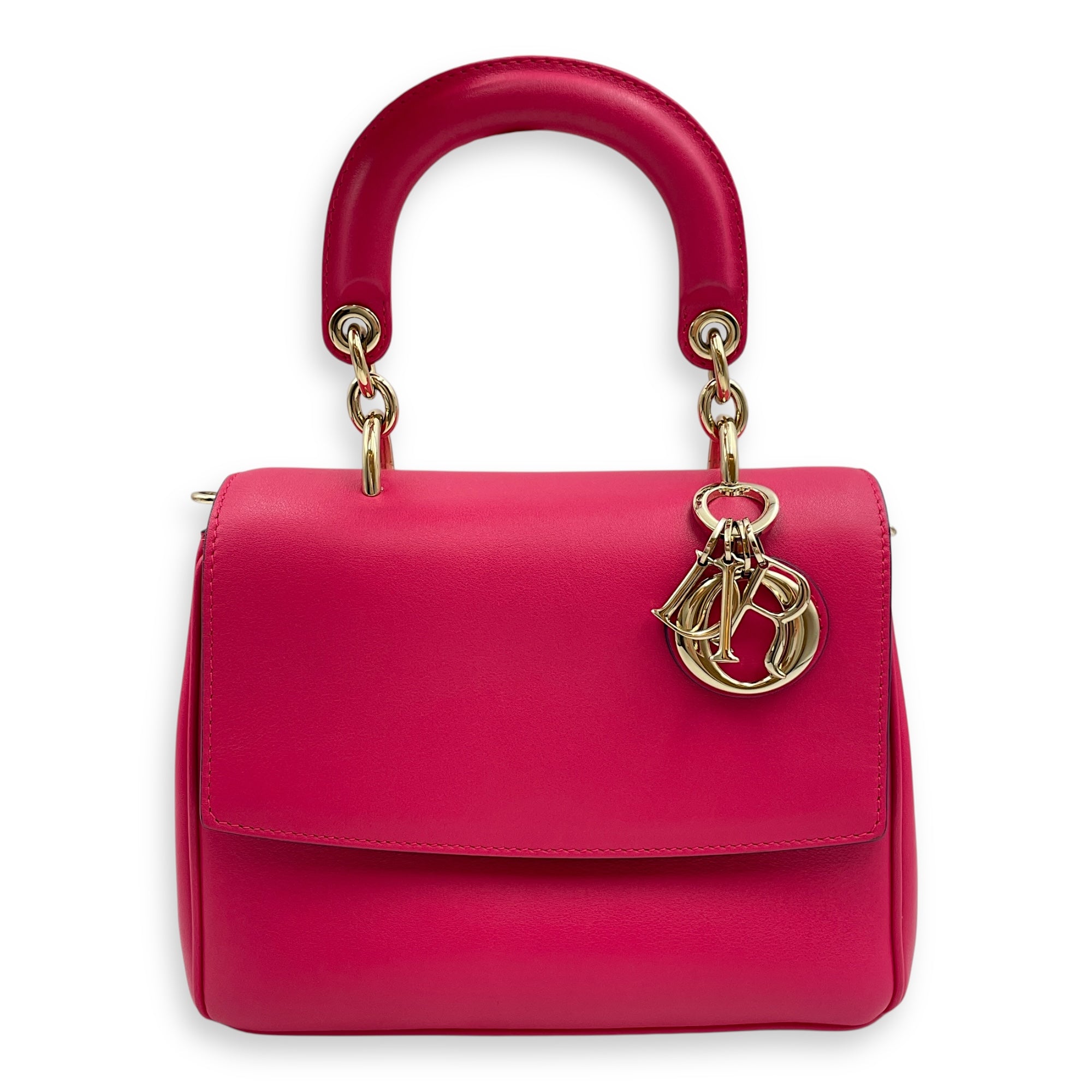 Be Dior Mini Pink/Blue Flap Bag in Calfskin, Gold hardware