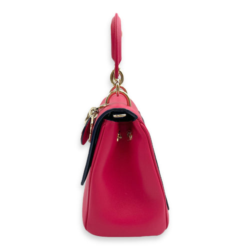 Be Dior Mini Pink/Blue Flap Bag in Calfskin, Gold hardware