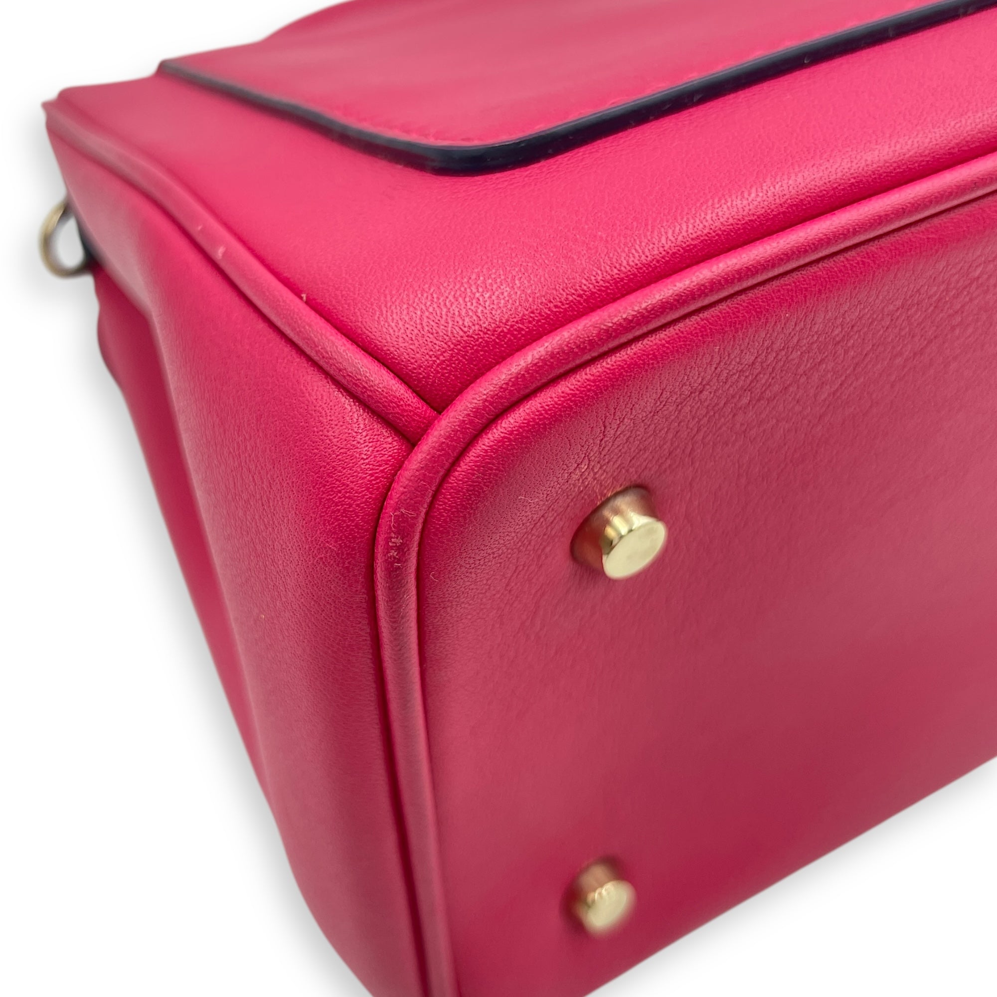 Be Dior Mini Pink/Blue Flap Bag in Calfskin, Gold hardware