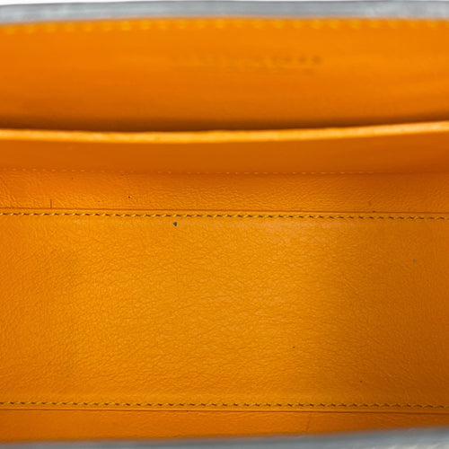 Saigon Souple Mini Grey Crossbody Bag in Calfskin, Silver hardware