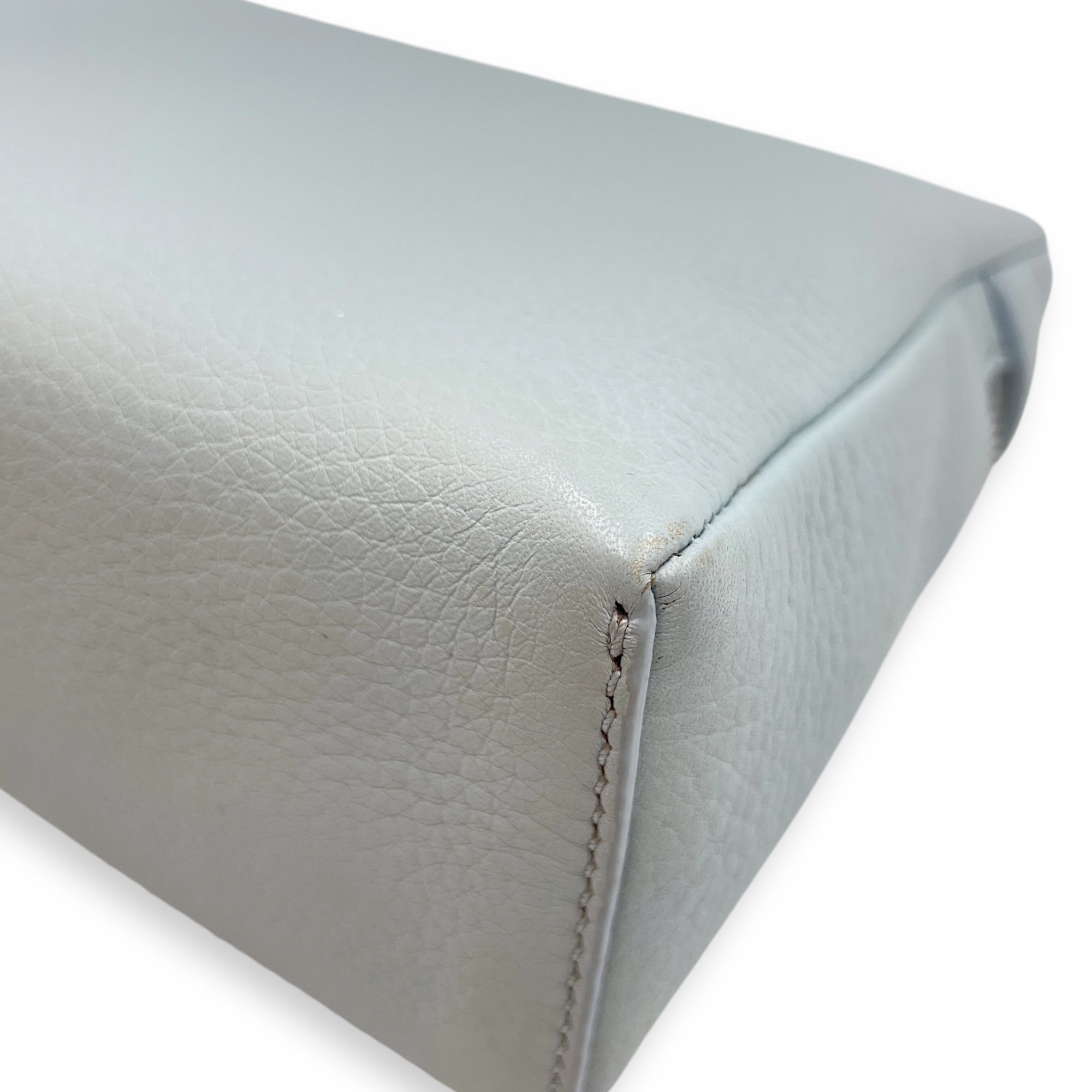 Extra Pocket 19 Baby Blue Crossbody Bag in Calfskin, Silver hardware