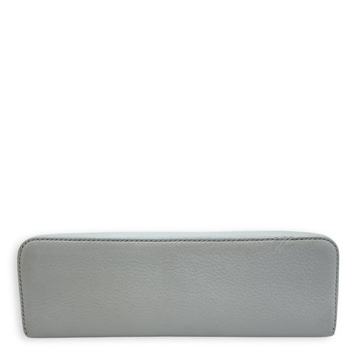 Extra Pocket 19 Baby Blue Crossbody Bag in Calfskin, Silver hardware