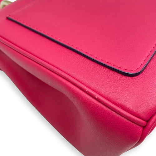 Be Dior Mini Pink/Blue Flap Bag in Calfskin, Gold hardware