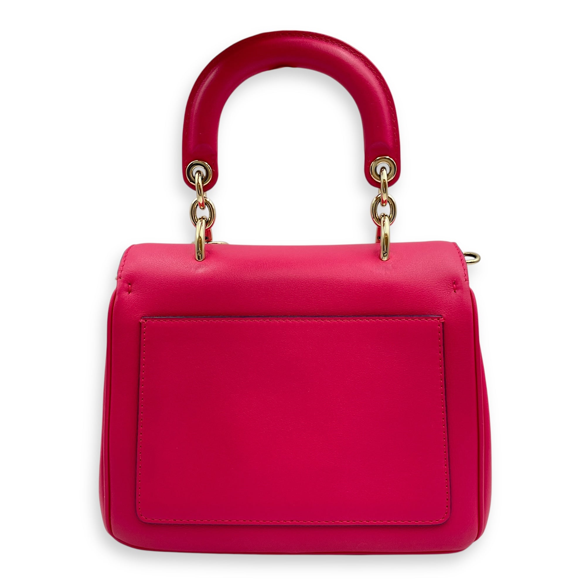 Be Dior Mini Pink/Blue Flap Bag in Calfskin, Gold hardware