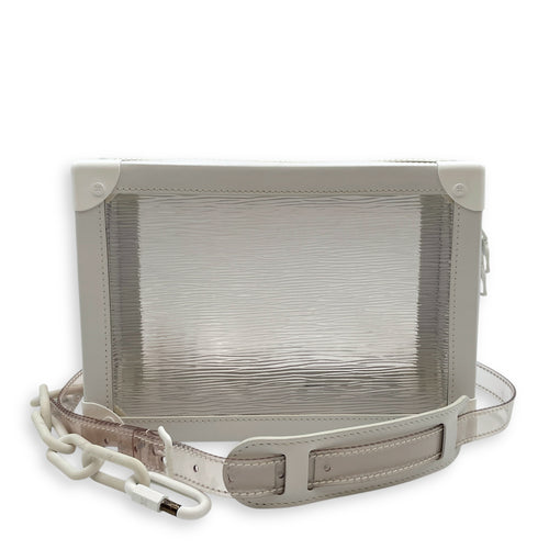 LV Soft Trunk Epi Plage White Crossbody Bag in Epi Leather, Coated steel hardware