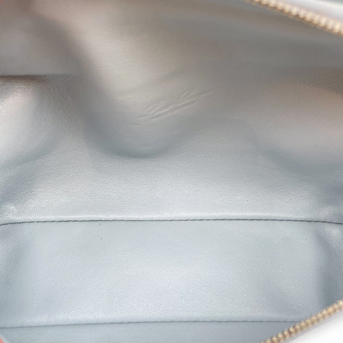 Extra Pocket 19 Baby Blue Crossbody Bag in Calfskin, Silver hardware