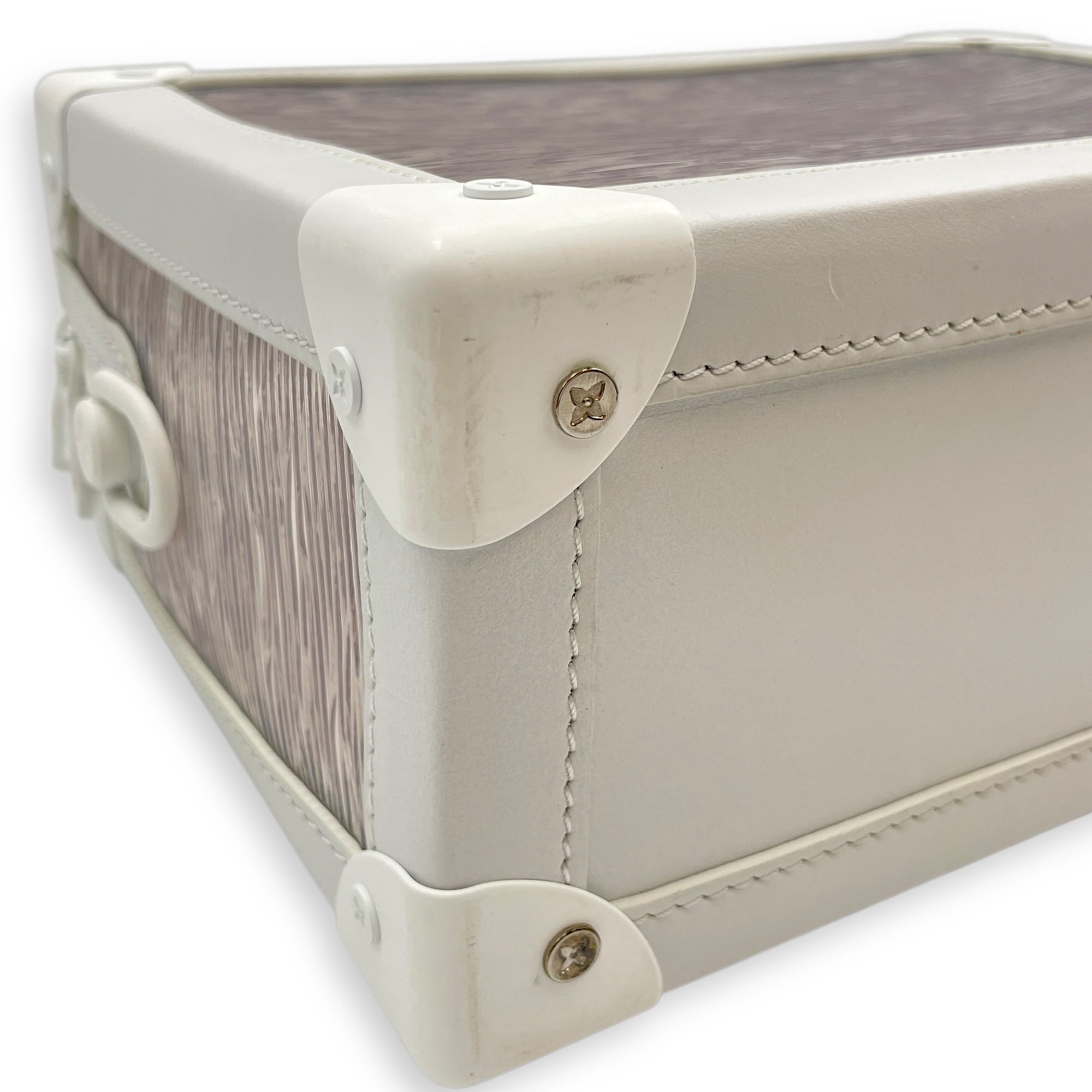 LV Soft Trunk Epi Plage White Crossbody Bag in Epi Leather, Coated steel hardware