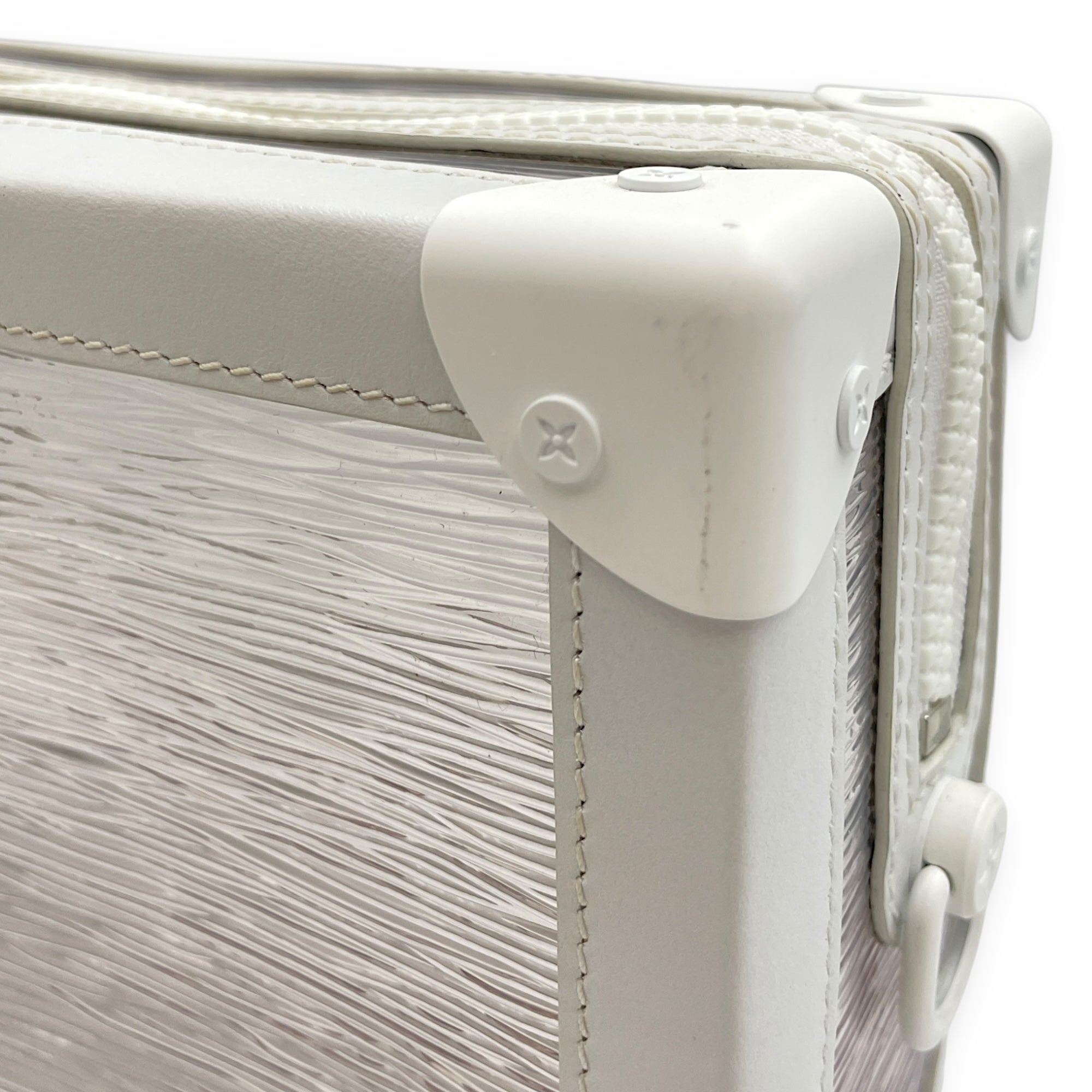LV Soft Trunk Epi Plage White Crossbody Bag in Epi Leather, Coated steel hardware