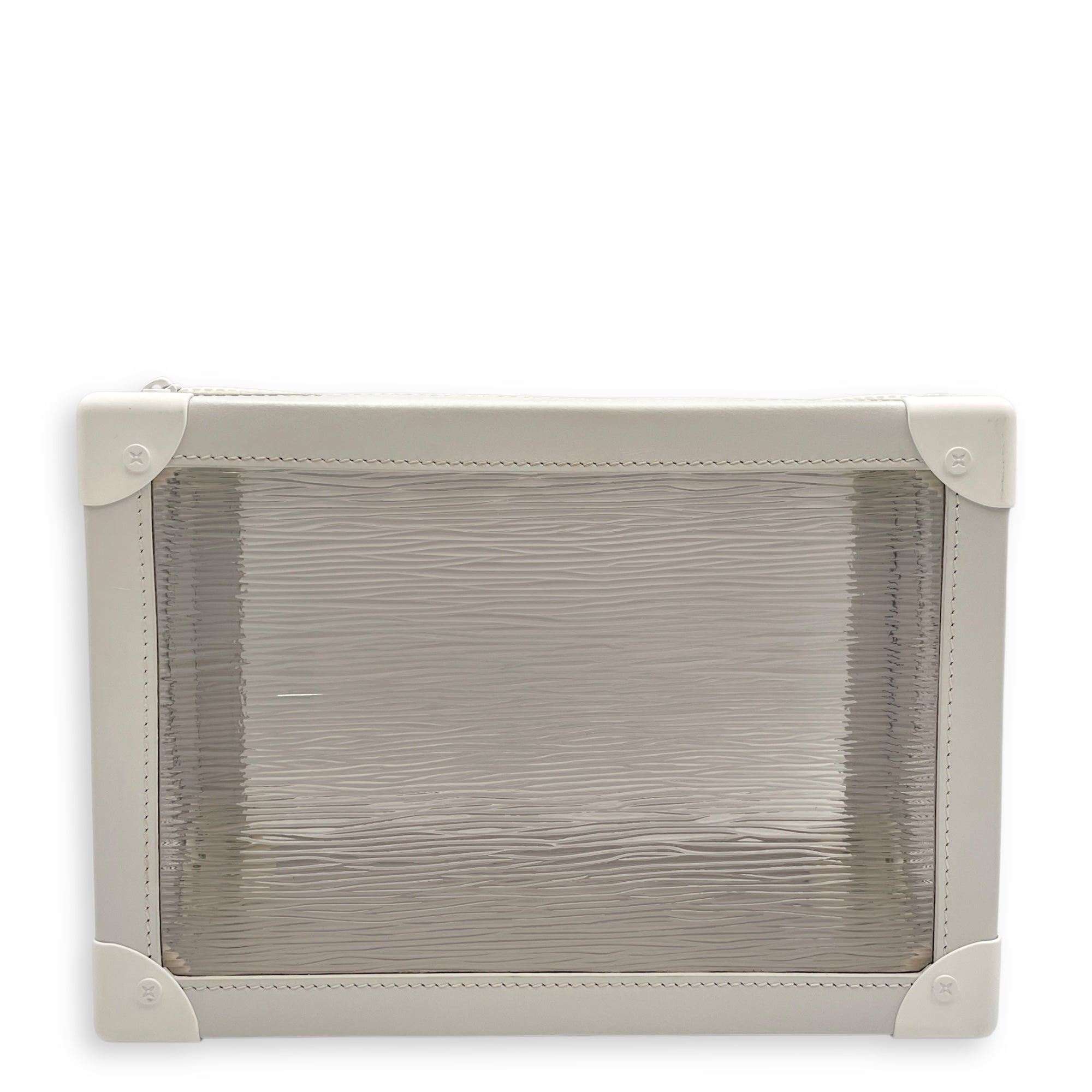 LV Soft Trunk Epi Plage White Crossbody Bag in Epi Leather, Coated steel hardware