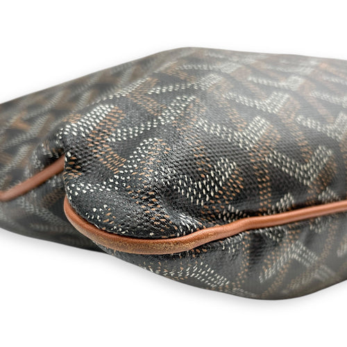 Logo  40cm  Multi-Color  Clutch in Canvas Silver hardware