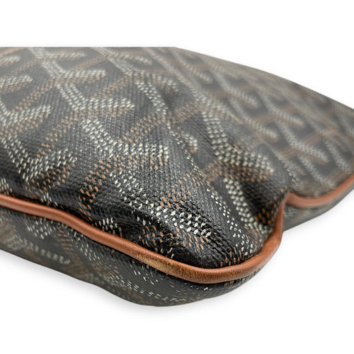 Logo  40cm  Multi-Color  Clutch in Canvas Silver hardware