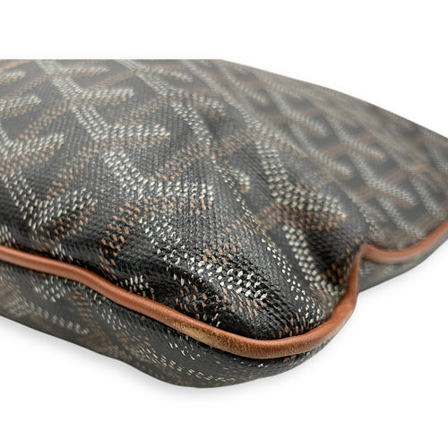 Logo 40cm Multi-Color Clutch in Canvas, Silver hardware