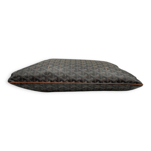 Logo  40cm  Multi-Color  Clutch in Canvas Silver hardware
