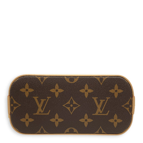 Alma LV x TM Cherry Nano Brown Monogram Top Handle Bag in Coated Canvas, Gold hardware