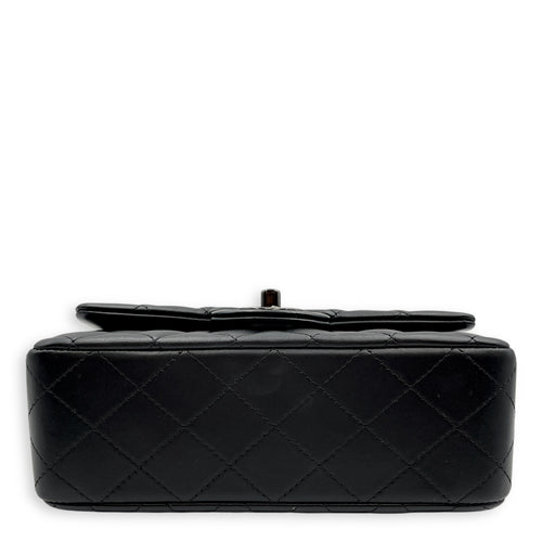 So Black Mini Black Flap Bag in Lambskin, So Black hardware