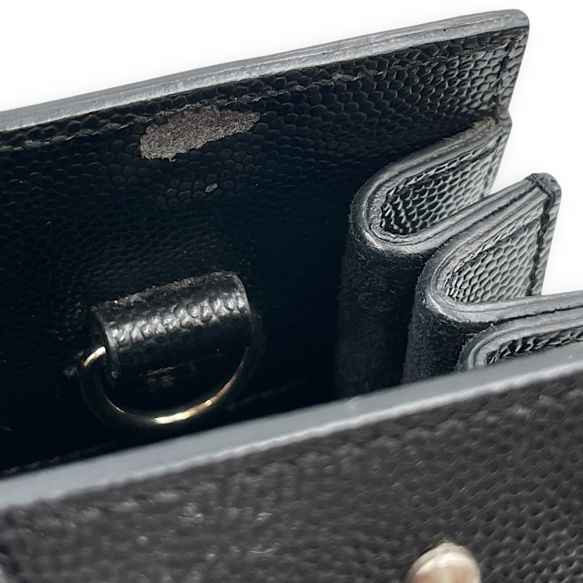 Studded Sac De Jour Nano Black Crossbody Bag in Calfskin, Silver hardware