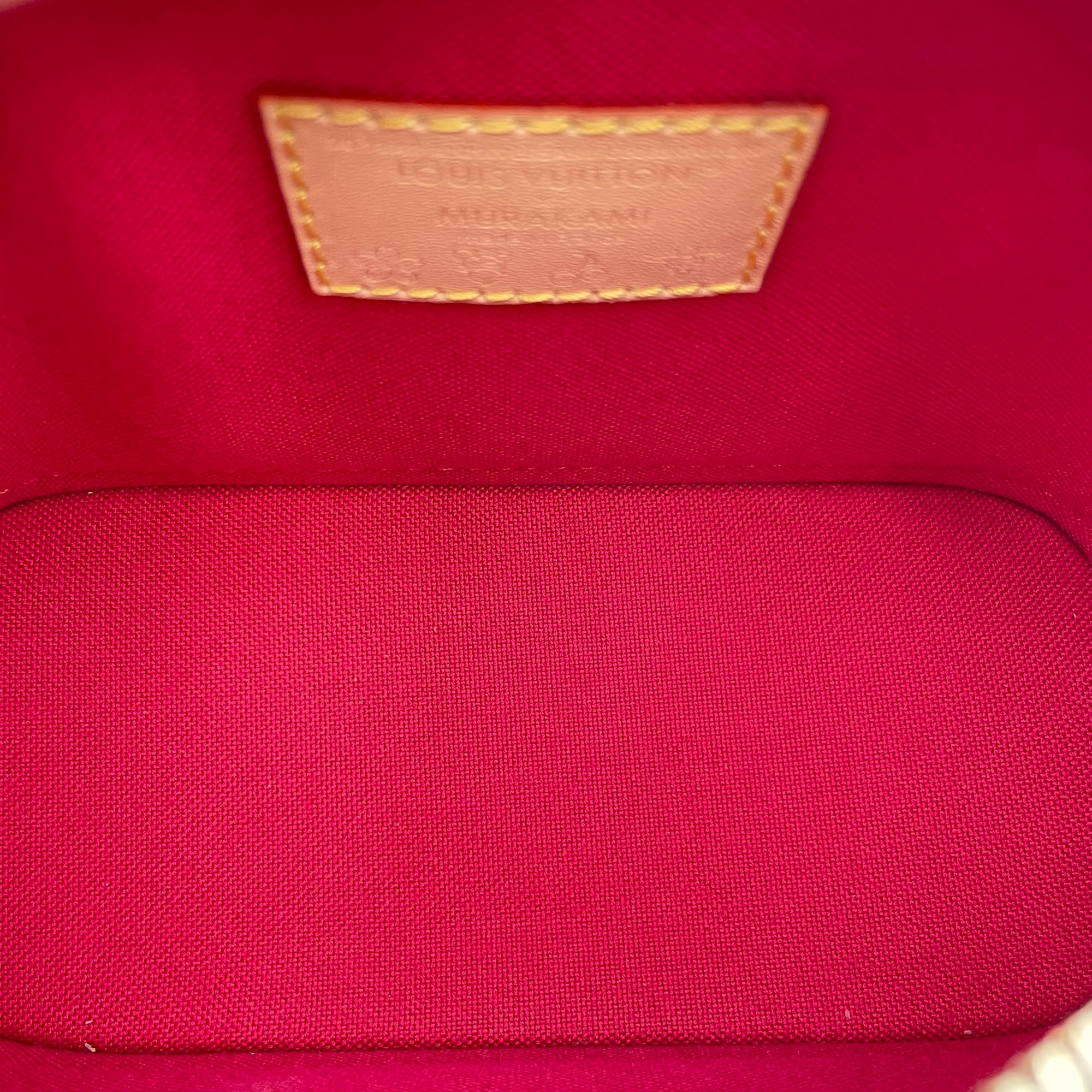 Alma LV x TM Cherry Nano Brown Monogram Top Handle Bag in Coated Canvas, Gold hardware