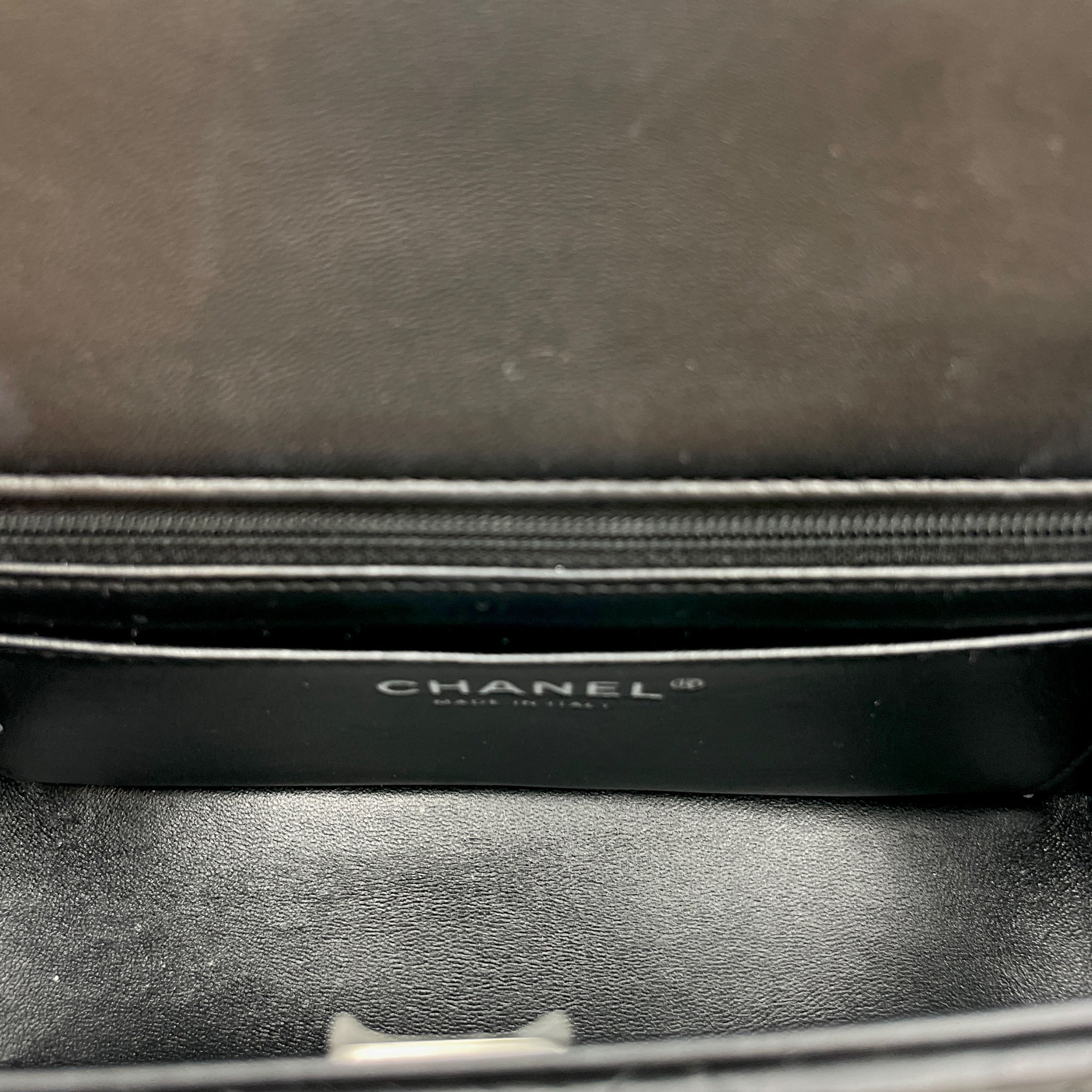 So Black Mini Black Flap Bag in Lambskin, So Black hardware