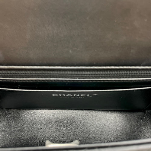 So Black Mini Black Flap Bag in Lambskin, So Black hardware
