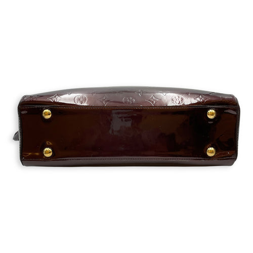 Melrose Ave Amarante Red Top Handle Bag in Patent Leather, Gold hardware